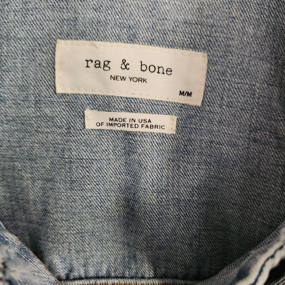 Rag & Bone Oversized Distressed Denim Jacket - Picture 5 of 9